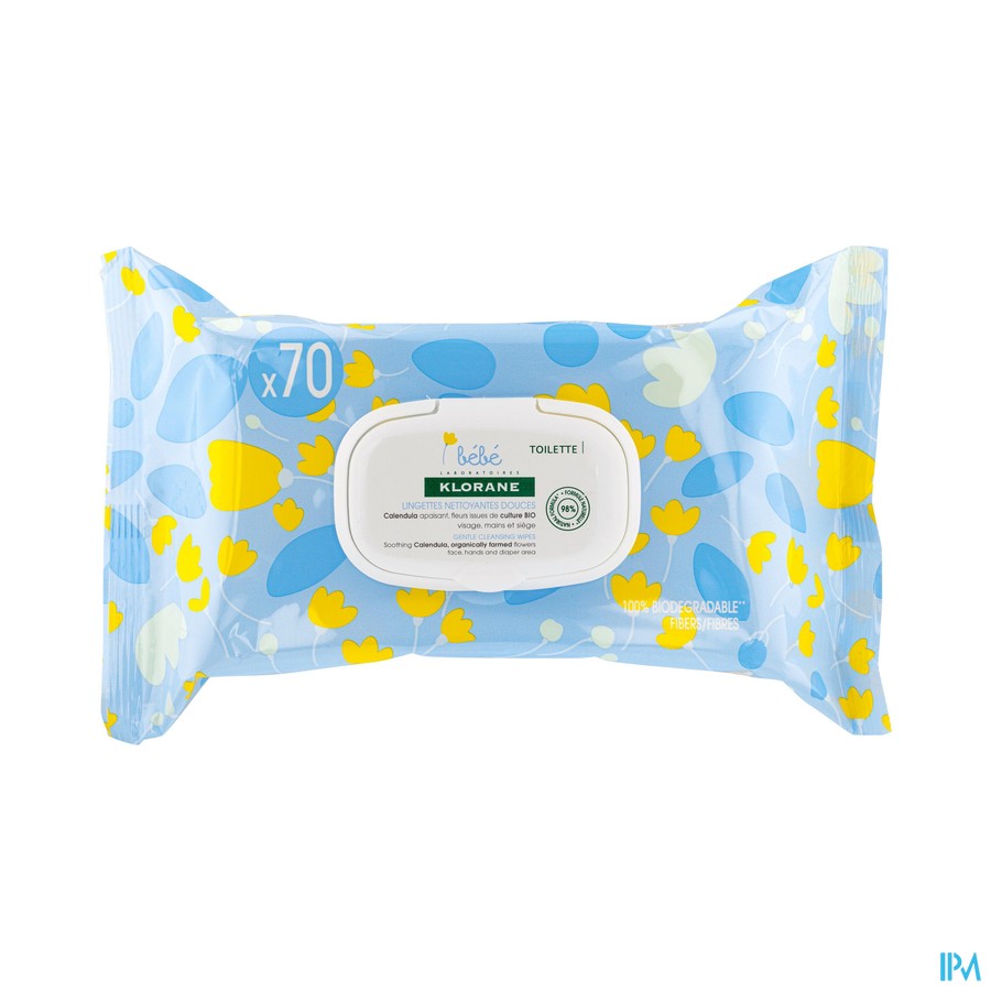 Klorane Bb Lingettes Nettoyantes Douces 70u