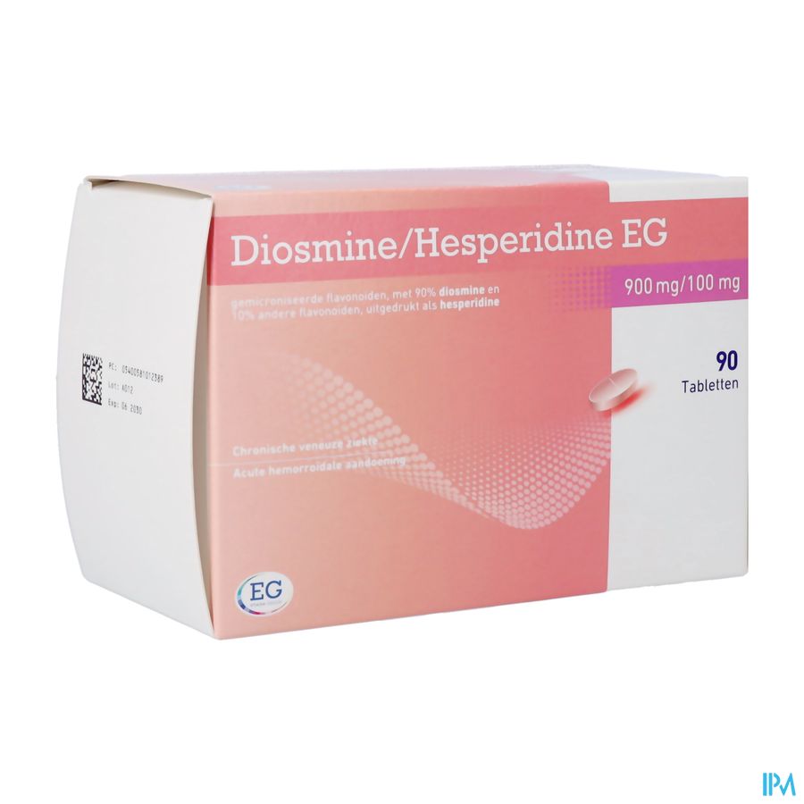 Diosmine+Hesperidine EG 900Mg+100Mg Tabl 90