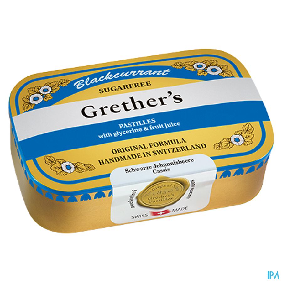 Blackcurrant Grethers Zonder Suiker Past 110g 1