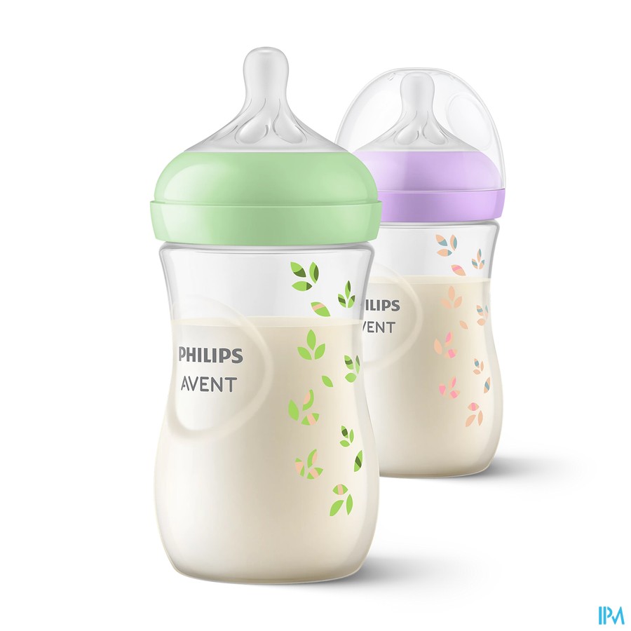 Philips Avent Natural 3.0 Biberon Mauve/vert 260ml