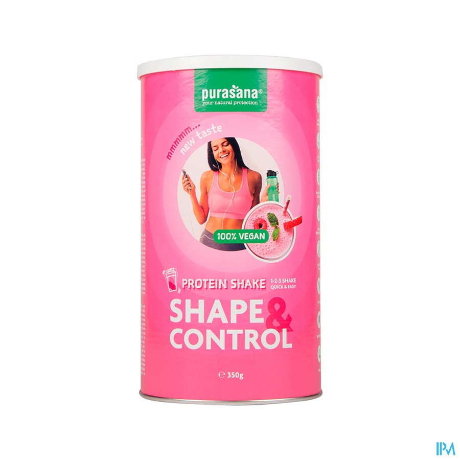 Purasana Vegan Shape&control Prot.shake Fraise350g