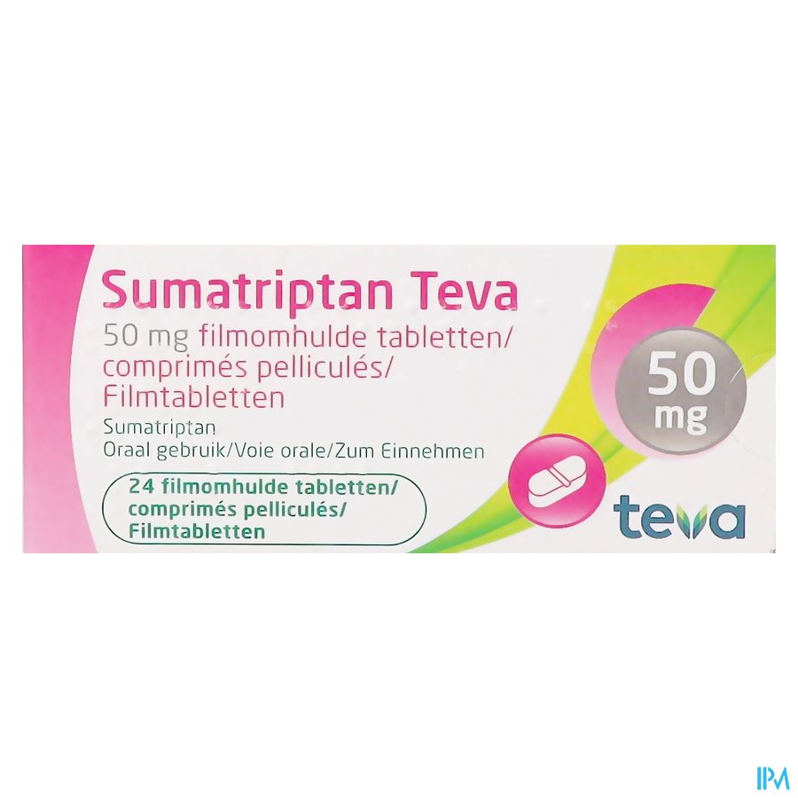 Sumatriptan Teva 50mg Filmomh Tabl 24 X 50mg 2