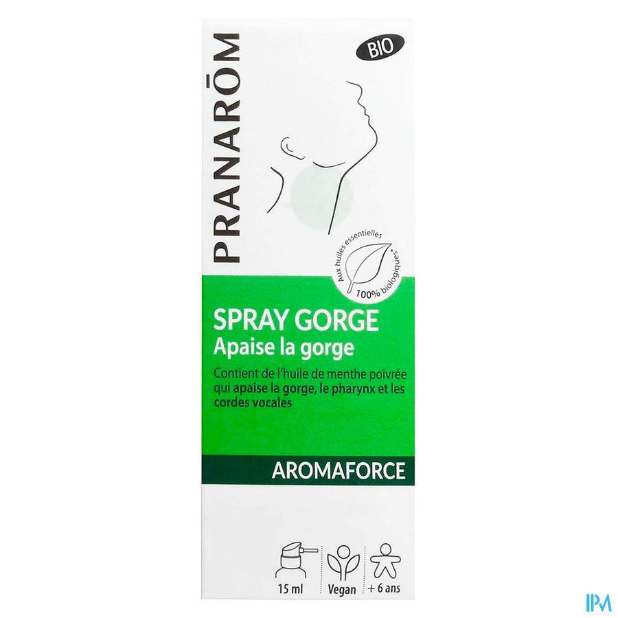Pranarom Aromaforce Bio Verzacht.keelspray 15ml 5