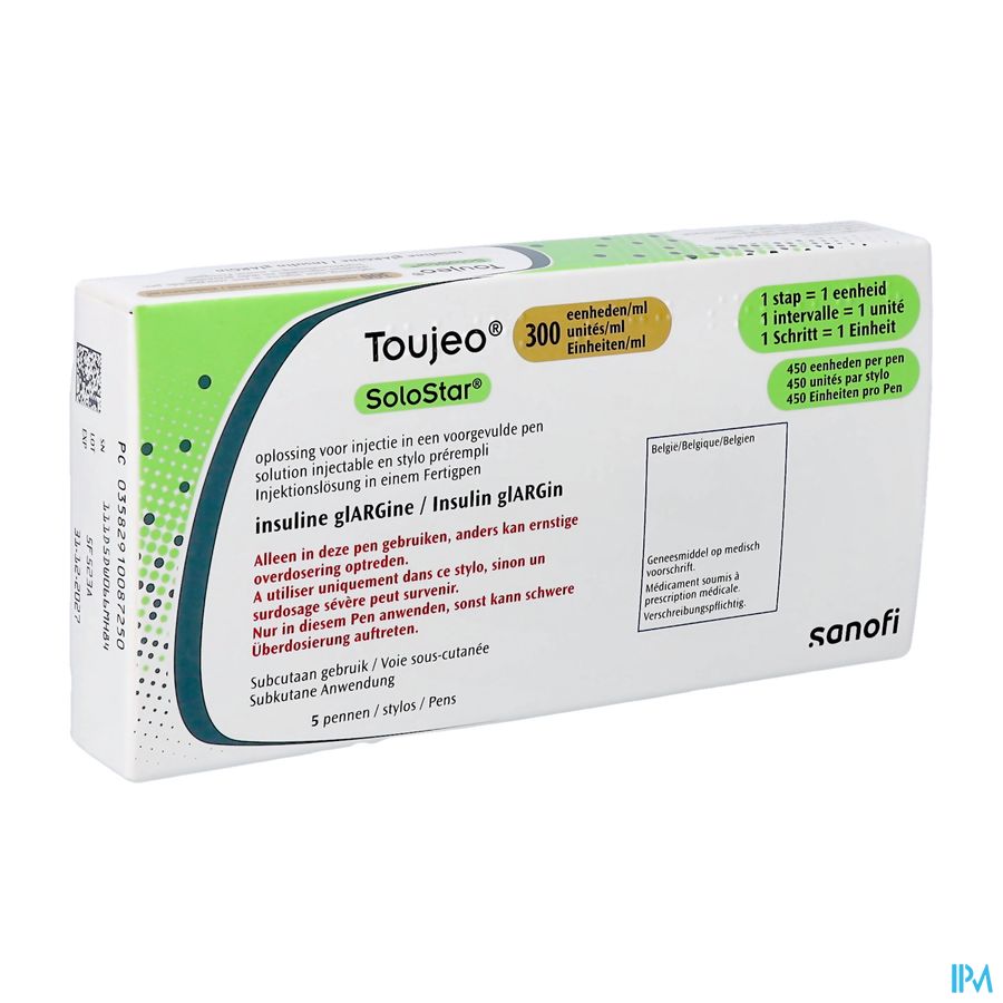 Toujeo Solostar 300e/ml Opl Inj Voorgevulde Pen 5