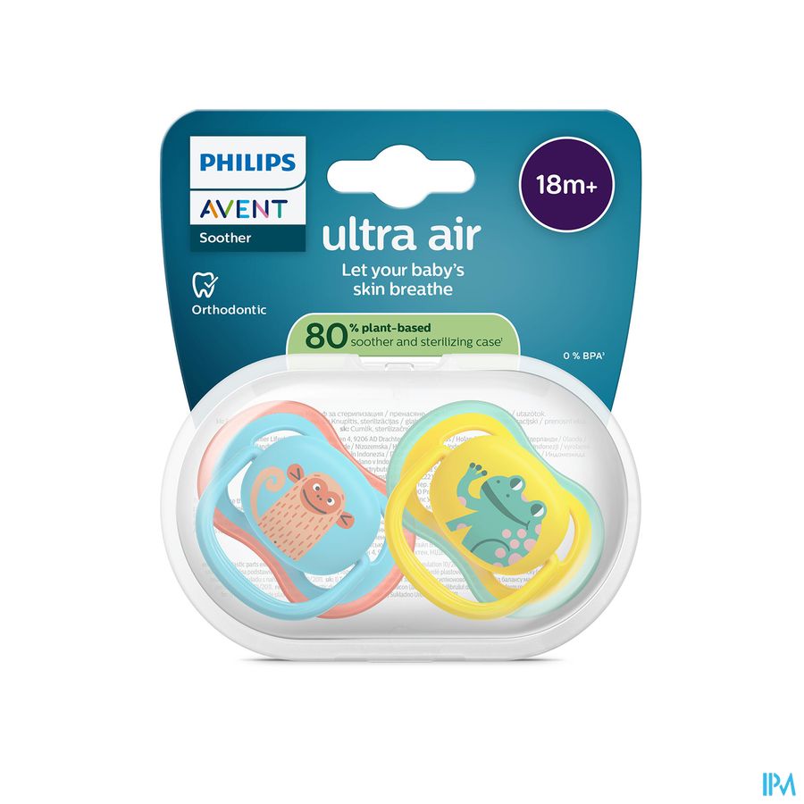 Philips Avent Fopspeen +18m Air Kikker/aap 2