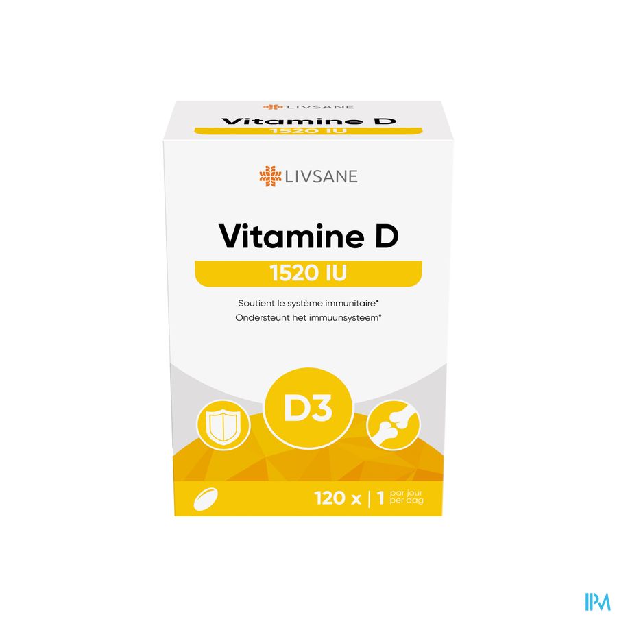 Livsane Vitamine D 1520iu Softcaps 120