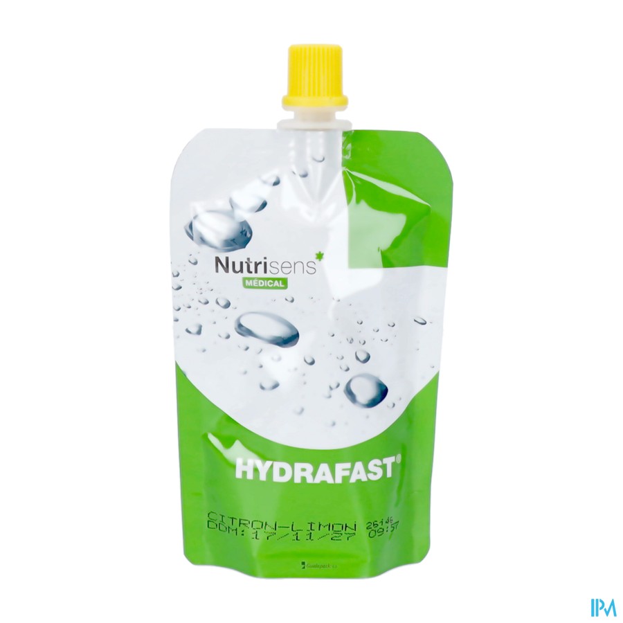 Nutrisens Hydrafast Gelif.water 90ml Zakje Citroen