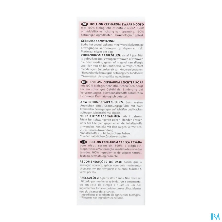 Pranarom Aromalgic Roll Cepharom Bio 5ml