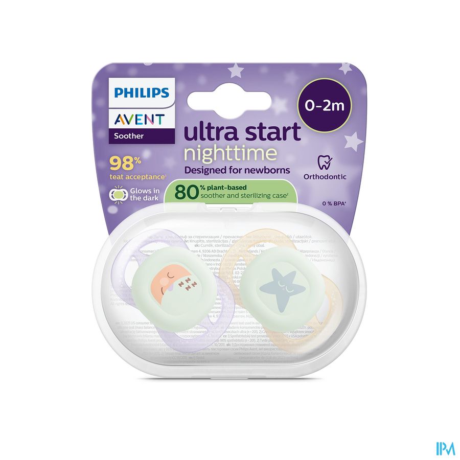 Philips Avent Fopspeen +0m Start Night Girl 2