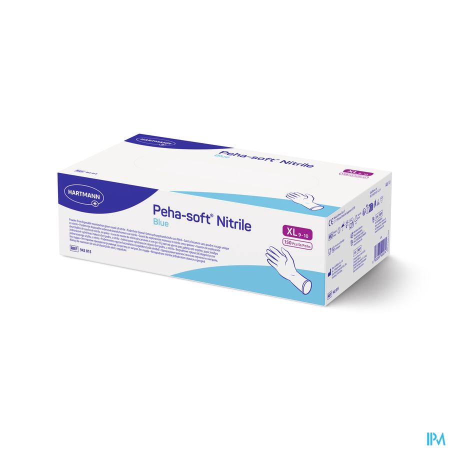 Peha Soft Gants Nitrile Bleu Xl 150 9420640