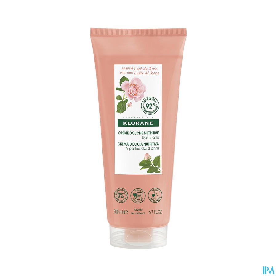 Klorane Lichaam Douchecr Lait Rose 200ml Nf