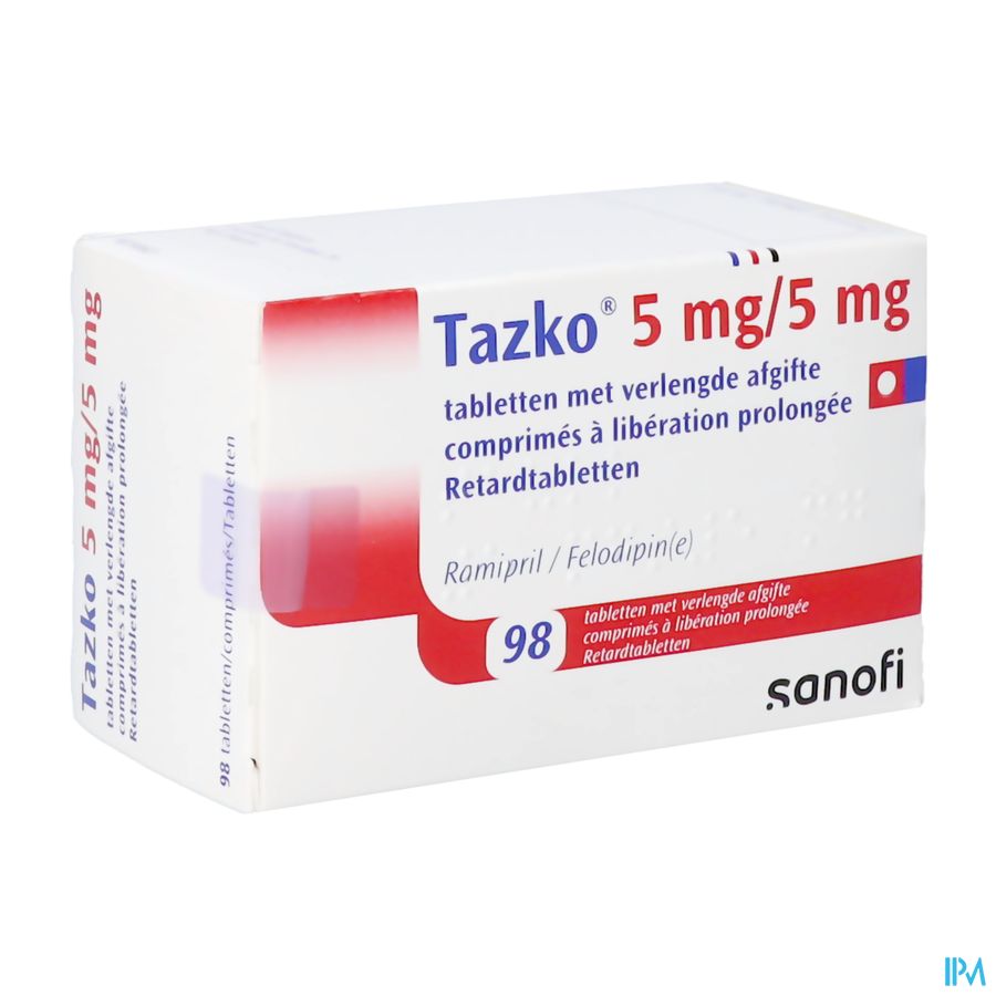 Tazko 5,0/5,0mg Verleng Werking Comp 98 X 5