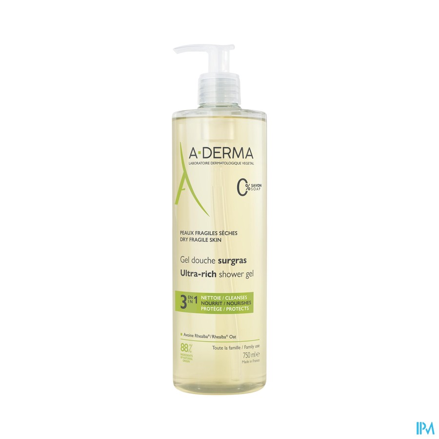 Aderma Indisp.gel Douche Surgras 750ml