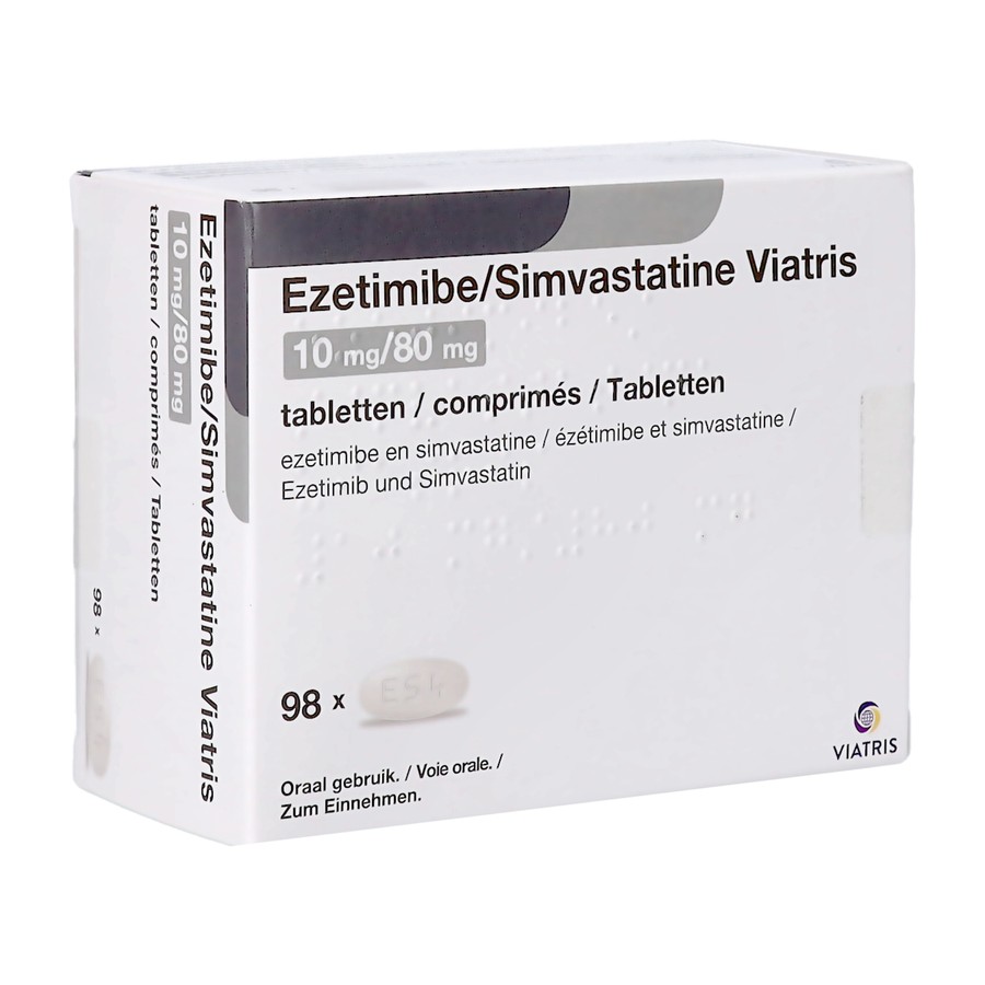 Ezetimibe Simvastatine Viatris 10mg/80mg Comp 98