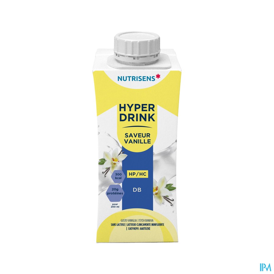 Nutrisens Hyperdrink Db Lactosevrij Vanille4x200ml