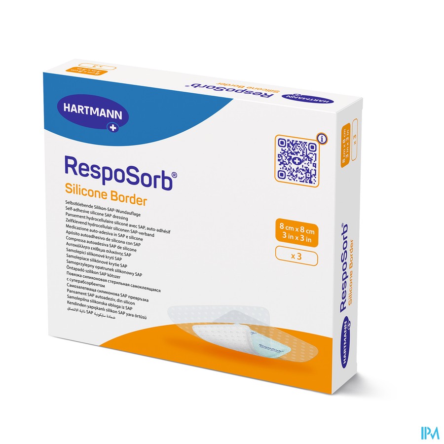 Resposorb Silicone Border 8x8cm 3 4130110