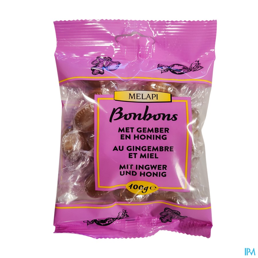Melapi Bonbons Gember-honing 100g Revogan