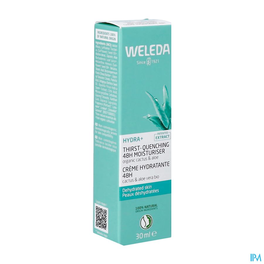 Weleda Hydra+ 48h Hydraterende Gezichtscreme 30ml