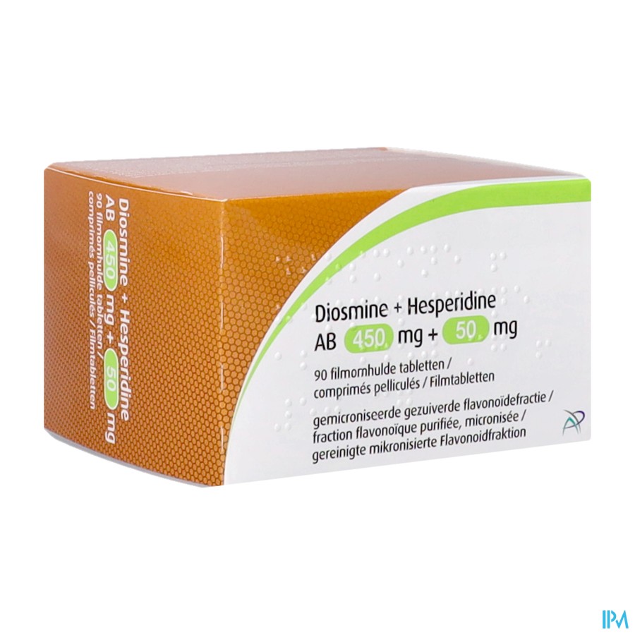 Diosmine+hesperidine Ab 450mg+50mg Filmomh Tabl 90