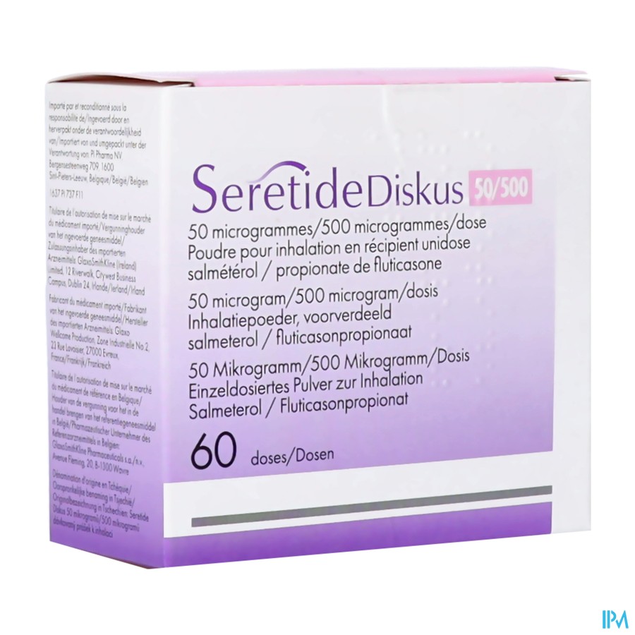 Seretide Diskus Pi Pharma 50mcg/500mcg Dos 60 Pip