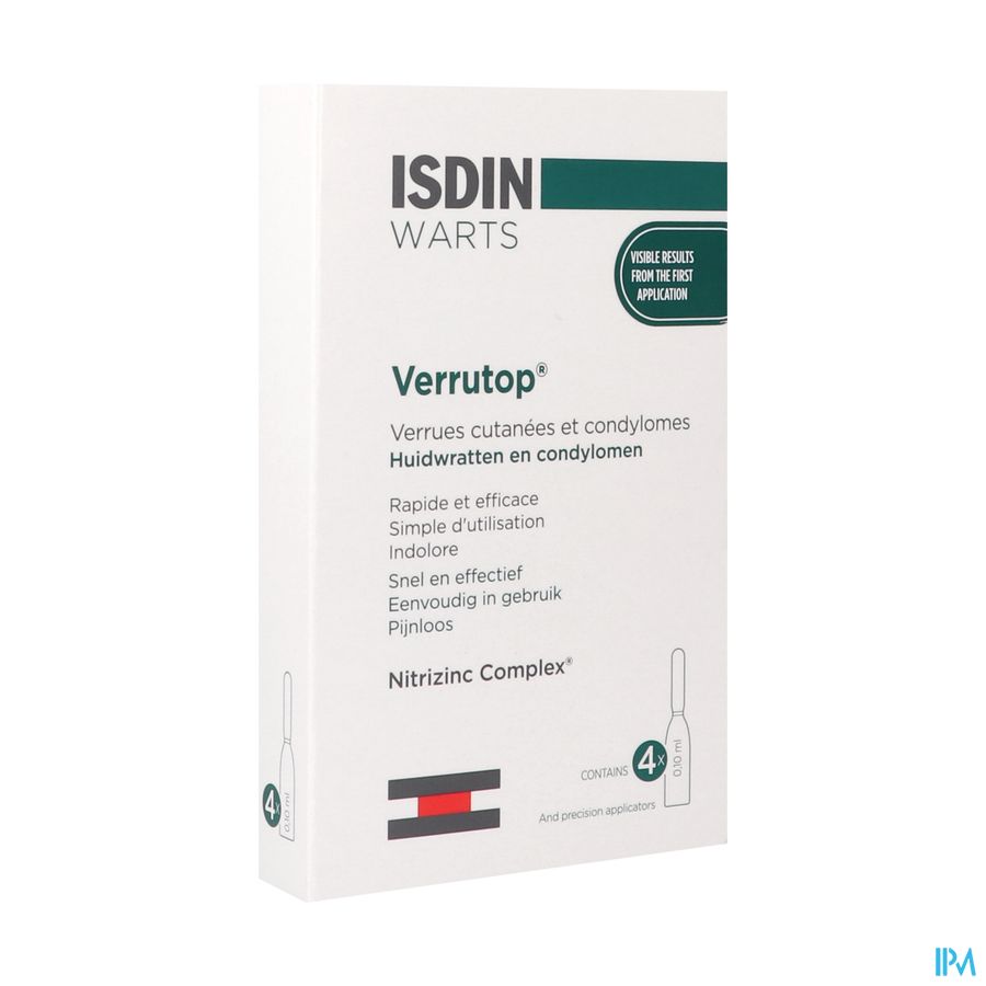 Isdin Verrutop Warts Oplossing Amp 4x0,1ml