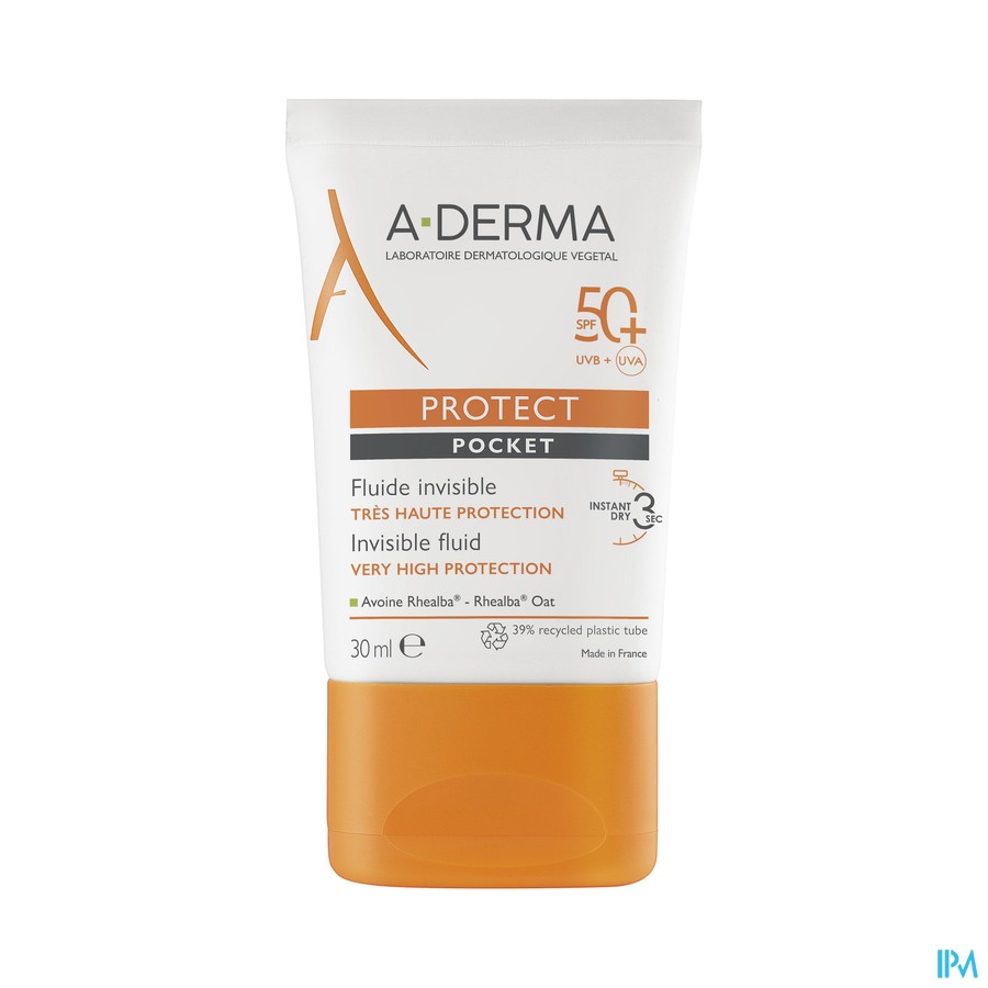 Aderma Protect Pocket Fluide Onzichtb. Spf50+ 30ml