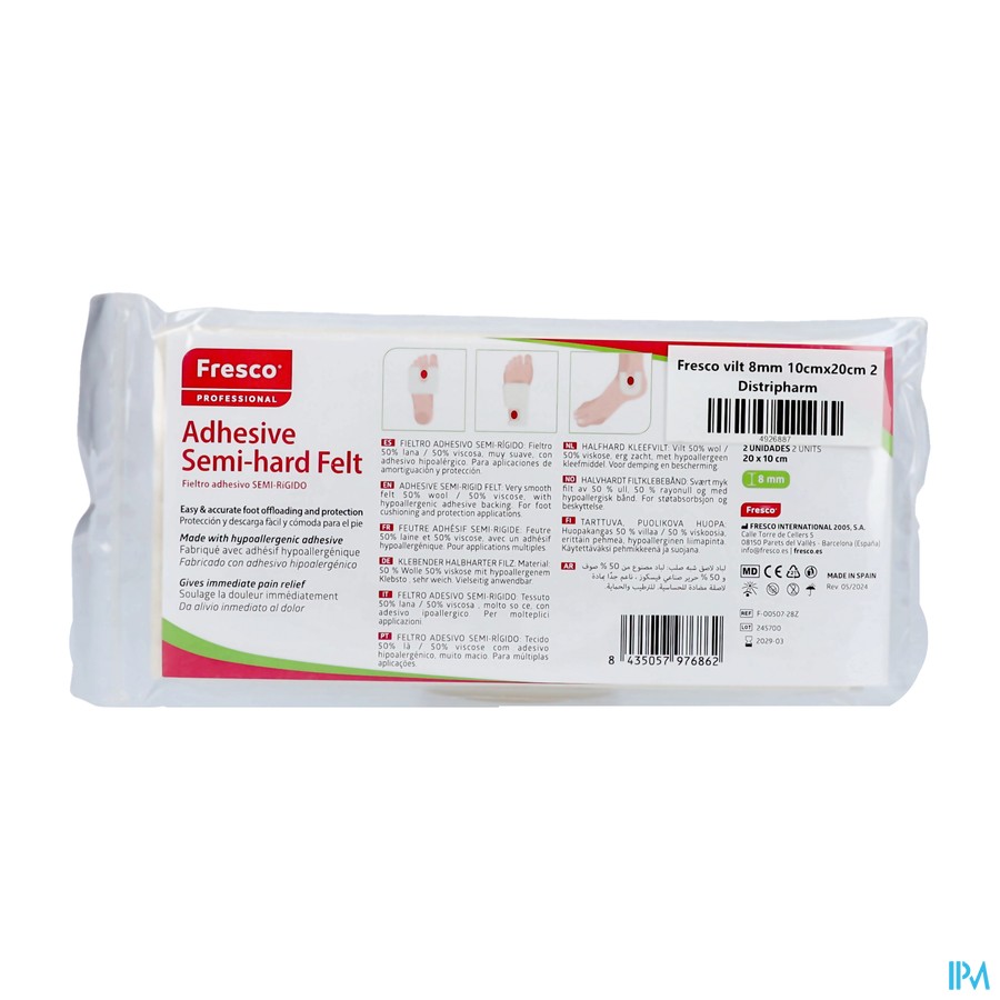 Fresco Vilt 8mm 10cmx20cm 2 Distripharm