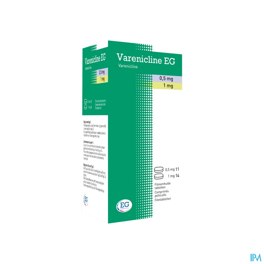 Varenicline EG 0,5Mg+1Mg Filmomh Tabl 25