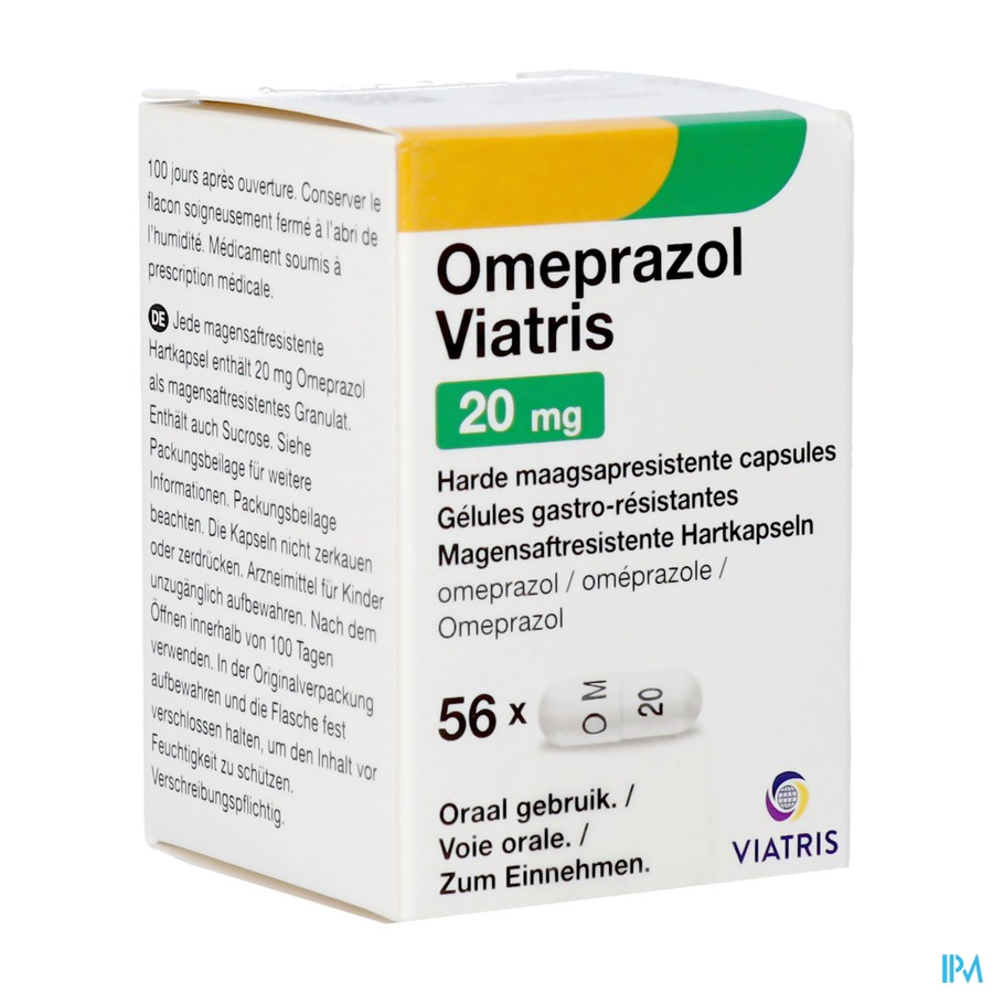 Omeprazol Viatris 20mg Caps 56