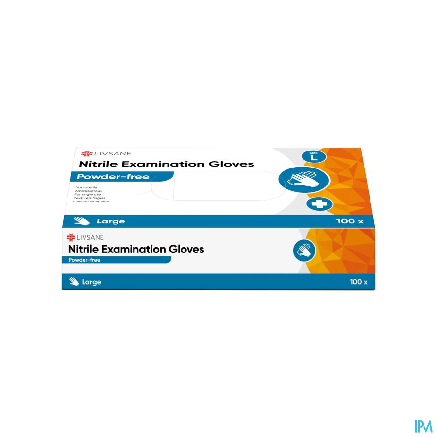 Livsane Nitrile Handschoenen N/st Pdr/vr 100l