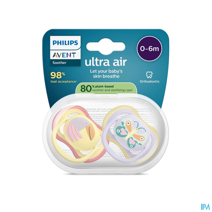 Philips Avent Fopspeen +0m Air Vlinder/krab 2