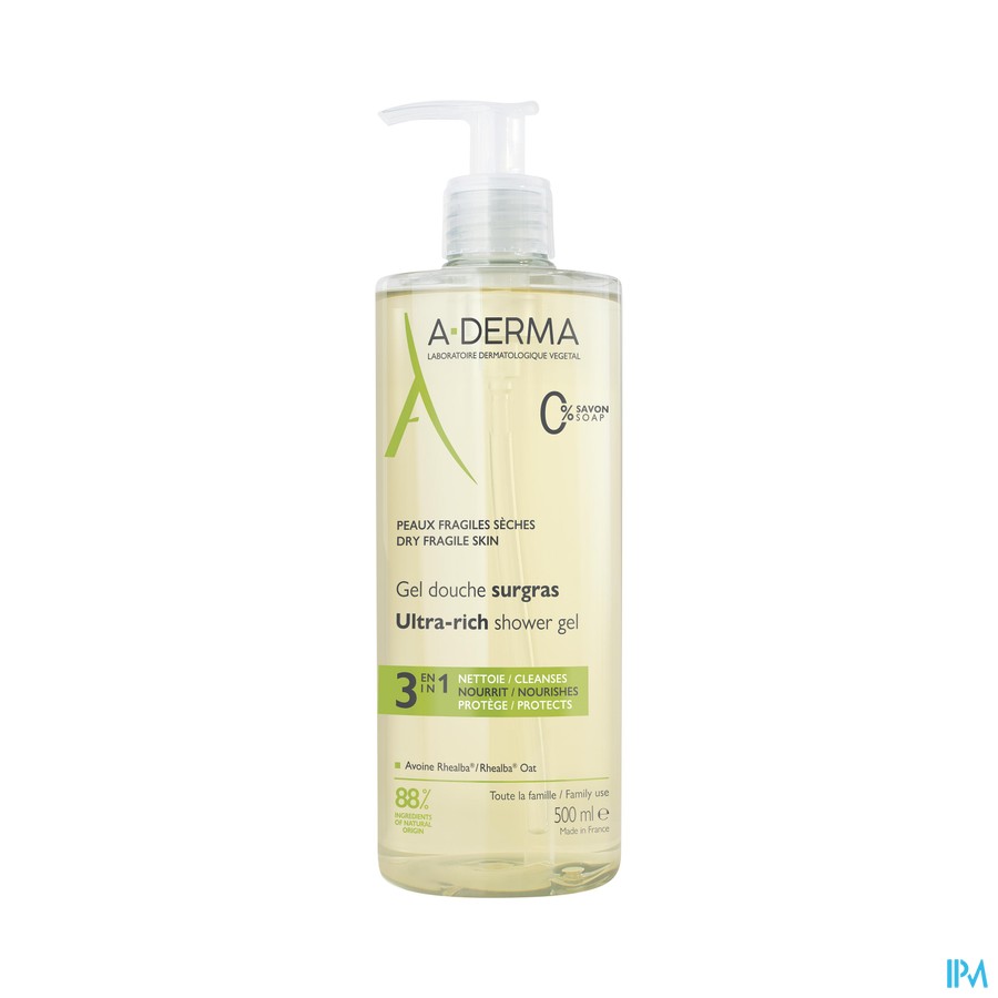 Aderma Gel Douche Surgras 500ml