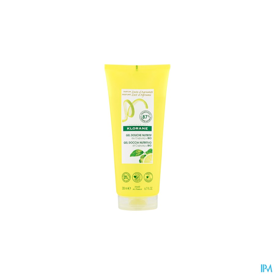Klorane Lichaam Douchegel Zeste Cistrusvr.200ml Nf