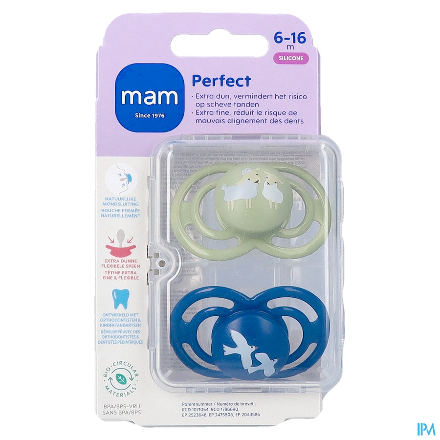 Mam Perfect Fopspeen Silicone 6-16m Blue 2