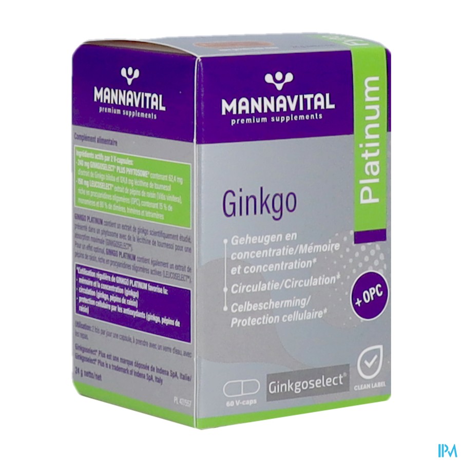 Mannavital Gingko V-caps 60