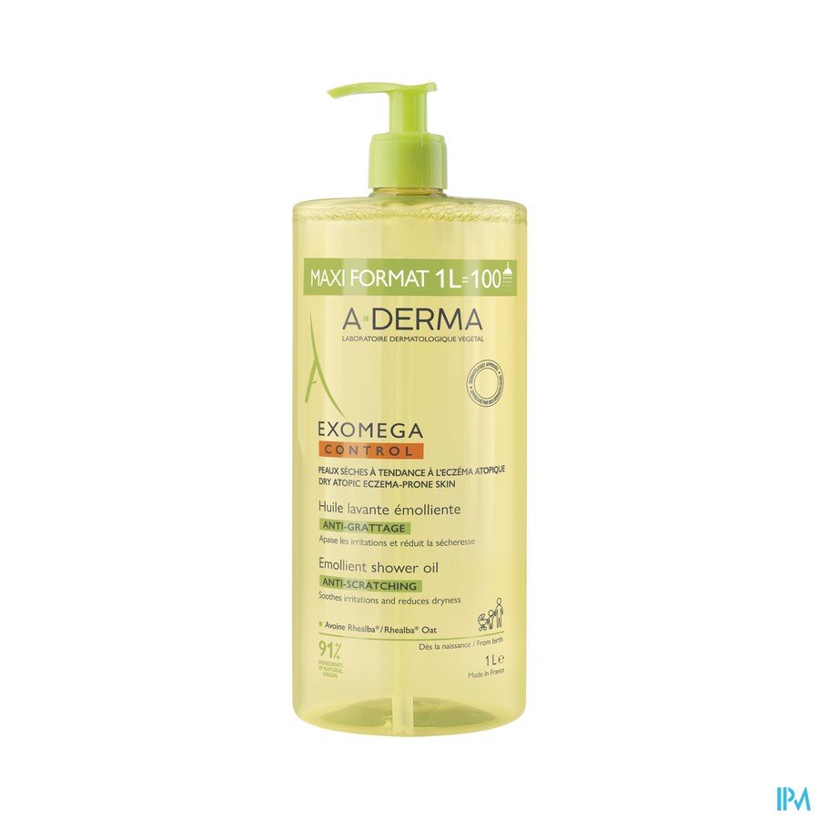 Aderma Exomega Control Emolierende Wasolie 1l