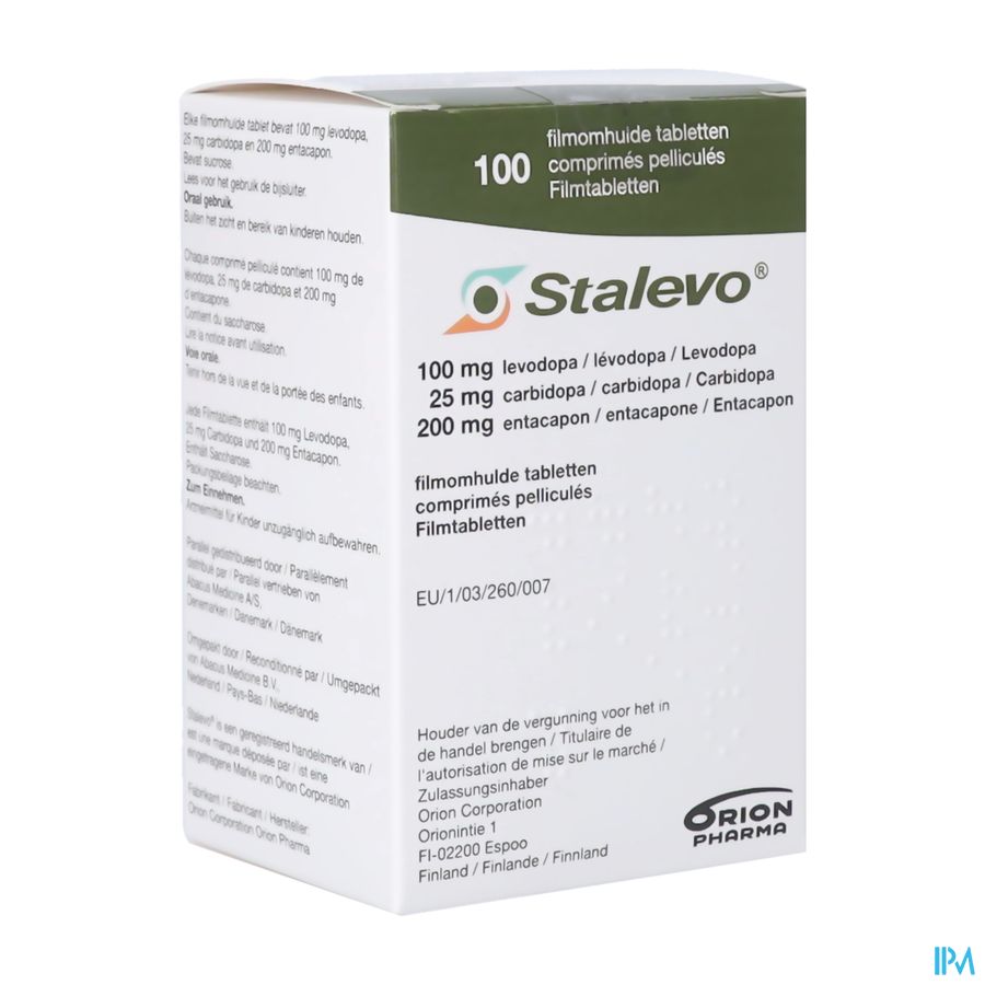 Stalevo 100mg/25mg/200mg Abacus Filmomh Tabl 100