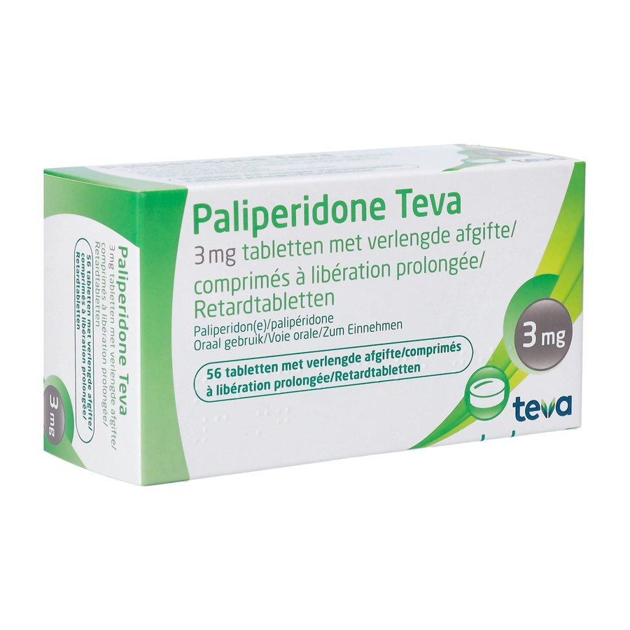 Paliperidone Teva 3mg Verl.afgifte Comp 56 X 3mg