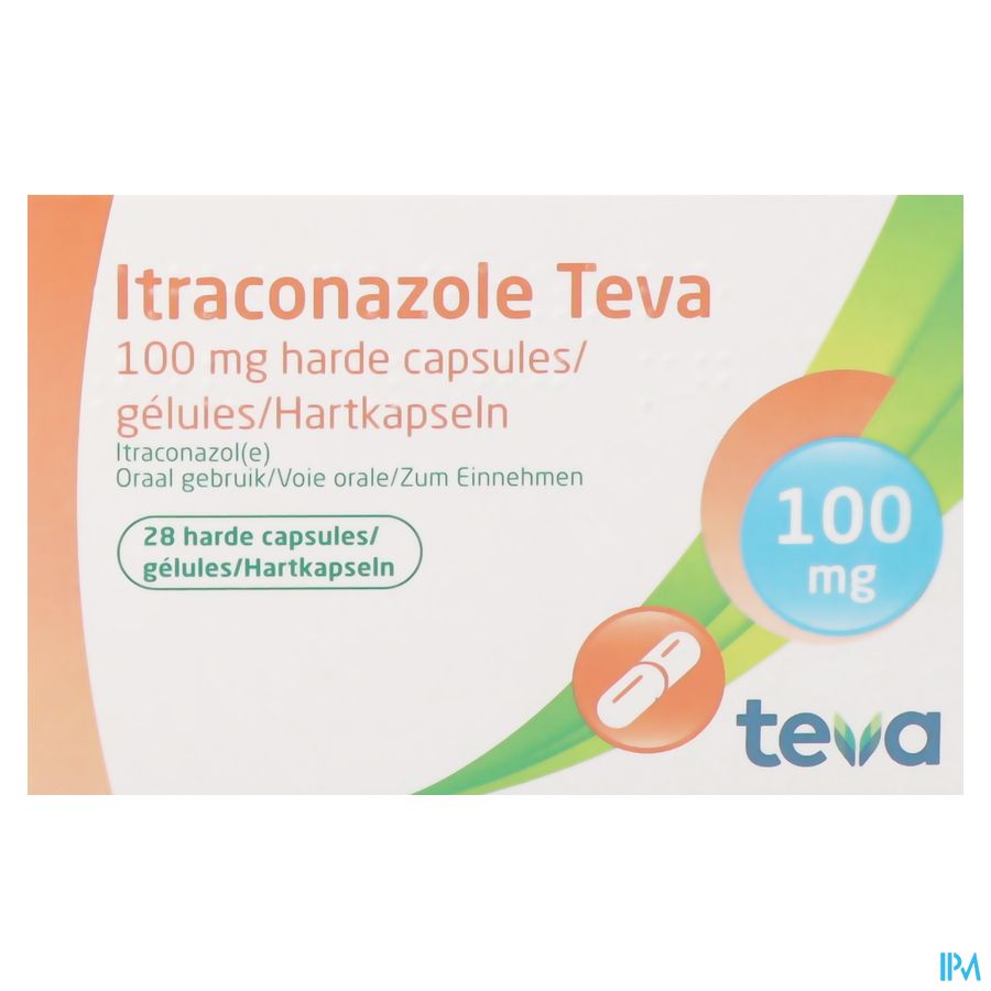 Itraconazole Teva 100mg Caps Harde 28 3