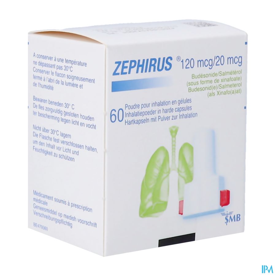 Zephirus 120mcg/20mcg Pdr Inhal. 60 Gel + 1 Inhal. Zephirus 120mcg/20mcg Pdr Inhal. 60 Gel + 1 Inhal.