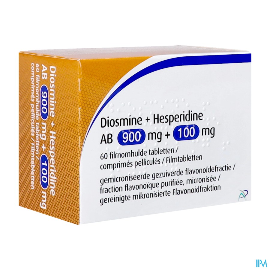 Diosmine+hesperidine Ab 900mg+100mg Filmomh Tabl60