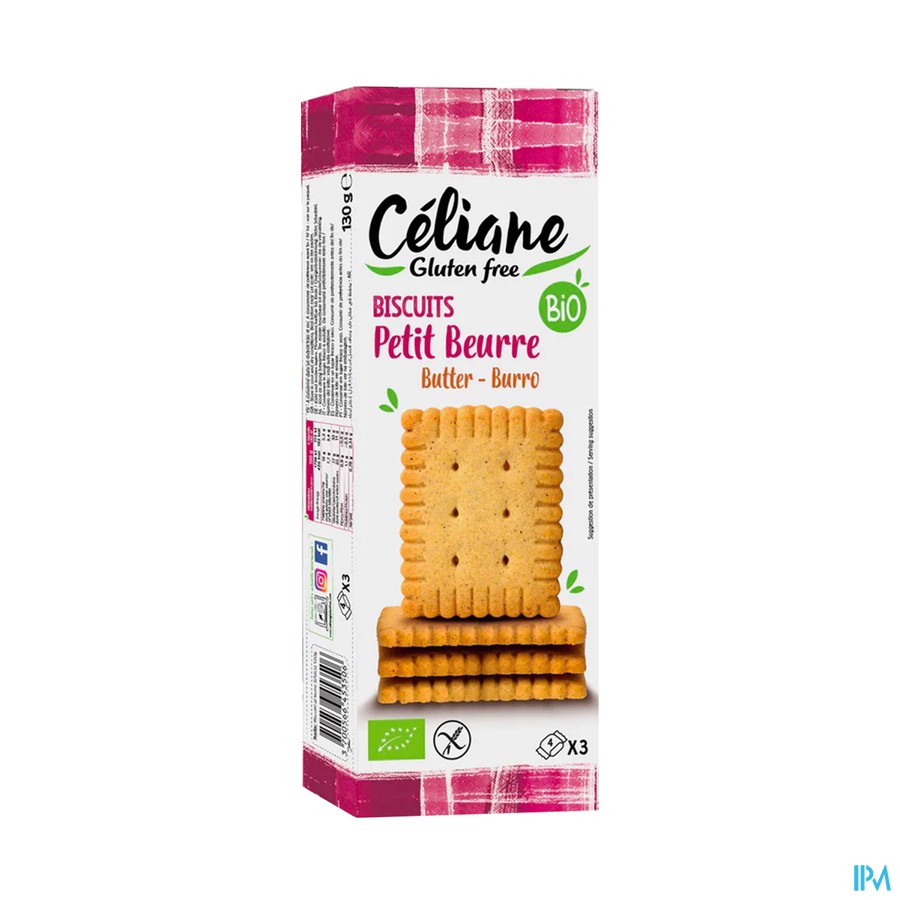 Celiane Biscuit Petit Beurre Bio 4x3 130g Revogan