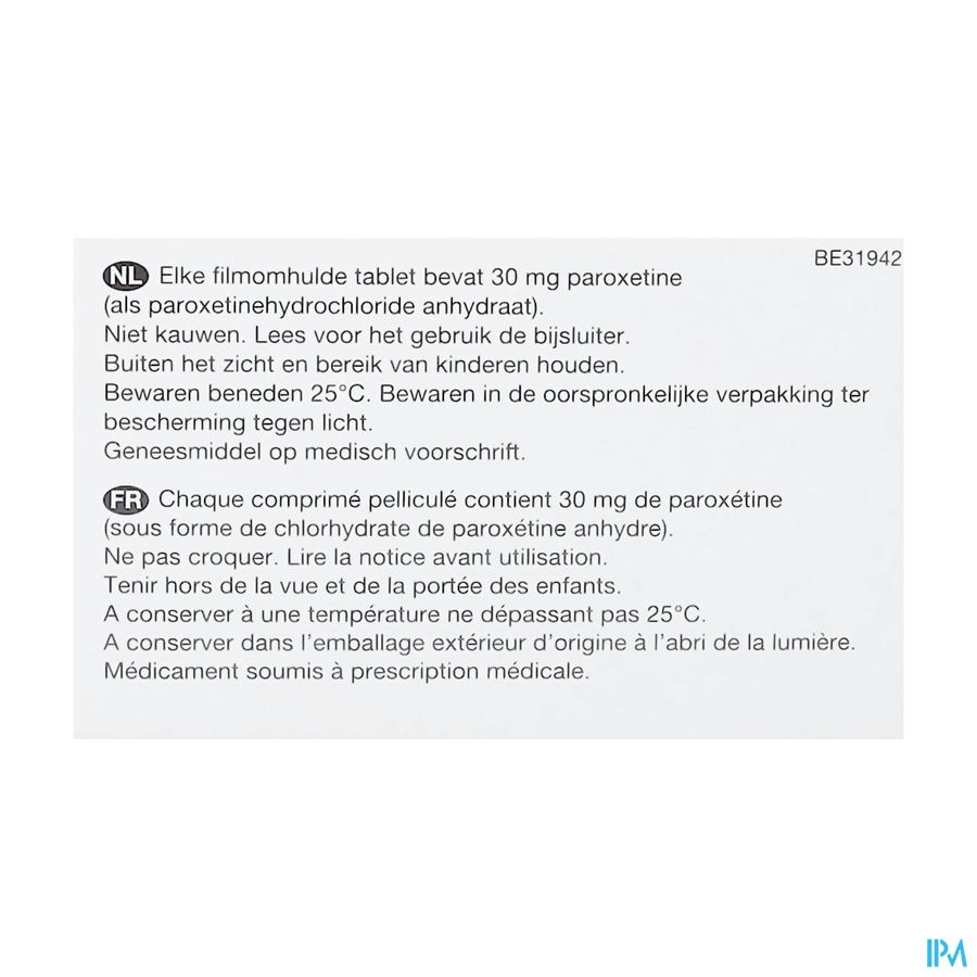 Paroxetine Viatris 30mg Comp 100 Blister 2
