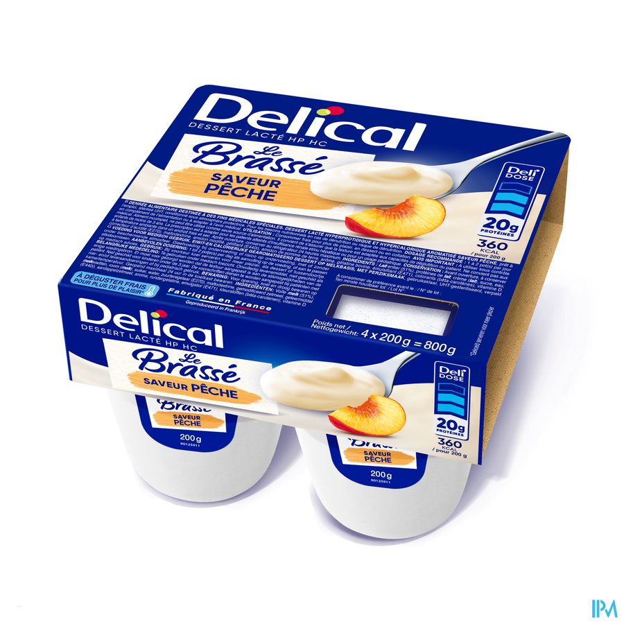 Delical Le Brasse Perzik 4x200g