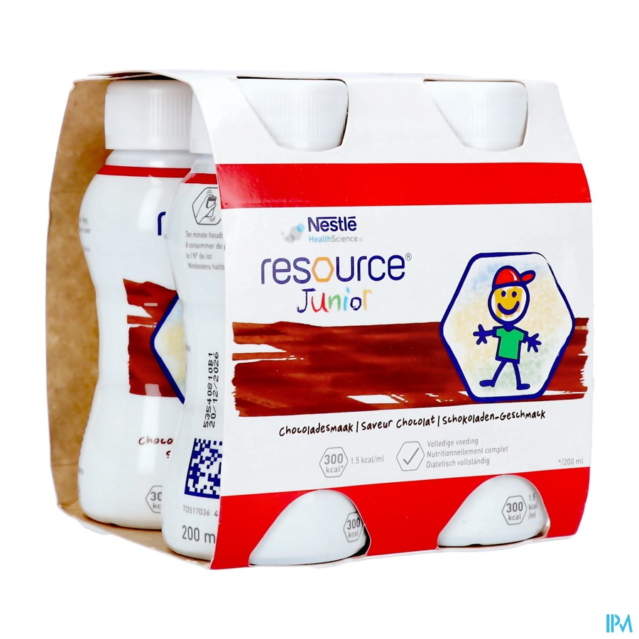 Resource Junior Chocolade 4x200ml Nf