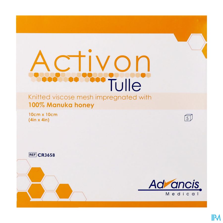 Activon Tulle Honey Coated Tulle 10cmx10cm 5