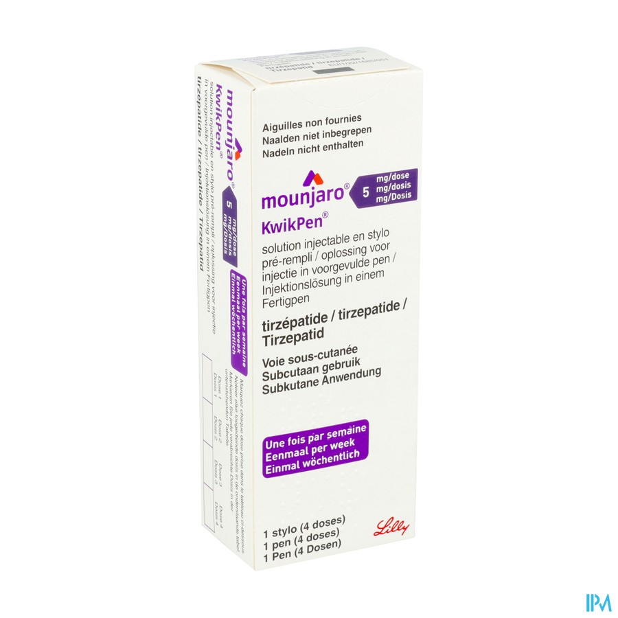 Mounjaro 5,0mg Kwikpen Opl Inj Voorgev.pen 0,6ml