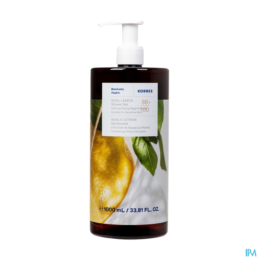 Korres Kb Bas. Lemon Gel Douche 1l
