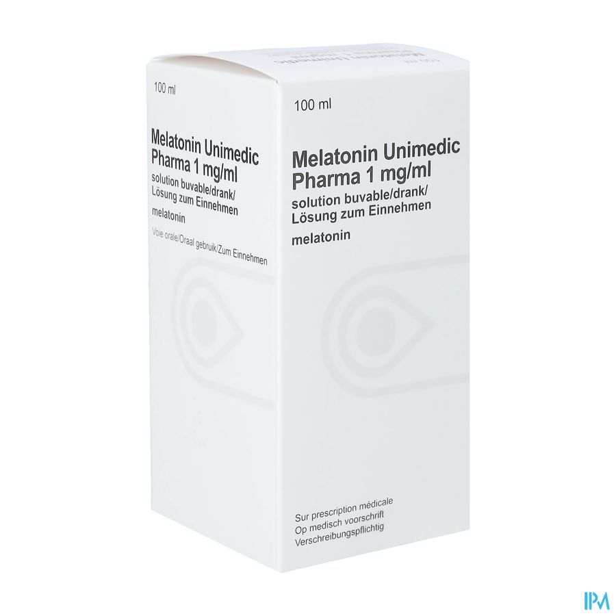 Melatonin Unimedic Pharma 1mg/ml Drank Fl 100ml Melatonin Unimedic Pharma 1mg/ml Drank Fl 100ml