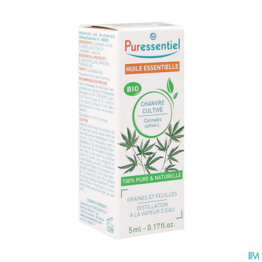 Puressentiel Eo Gecultiveerde Hennep Bio 5ml